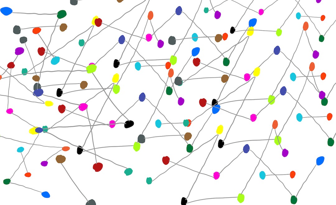 colourful connected dots